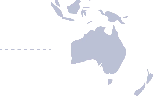 Mapa de cobertura de estudios de CDT GIS en Oceanía